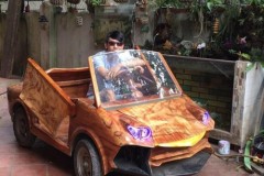 Cận cảnh “siêu xe” Lamborghini bằng gỗ gây xôn xao trên mạng xã hội