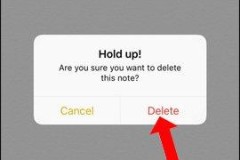 Cách tạo thông báo xóa ghi chú trên iPhone