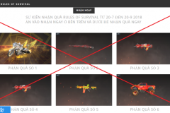Cảnh giác với những hình thức lừa đảo nhận quà mới trong Rules Of Survival