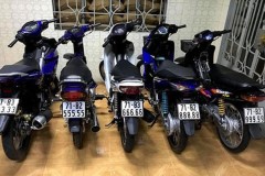 Dàn xe máy biển ngũ quý ‘siêu khủng’ của dân chơi Bến Tre