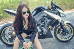 Chiêm ngưỡng vẻ đẹp khó cưỡng của bộ đôi người đẹp và Kawasaki Z1000