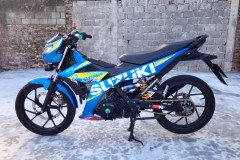 Satria 150 độ sang trọng trong bộ trang bị Ohlins thời thượng
