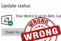 Sai lầm khi update Windows 10 bằng Check for Updates