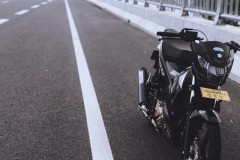 Satria 150 độ sở hữu dàn chân 5 cây Sonic DATE cũ cực kì độc lạ