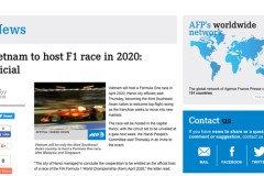 Báo chí thế giới đồng loạt đưa tin Việt Nam tổ chức đua xe F1
