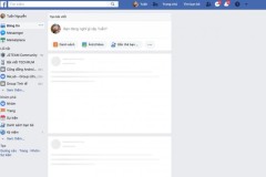 Facebook chỉ hiện lên một màu trắng phau, News Feed và Messenger đều không hoạt động