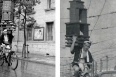 Ngắm các bức ảnh cổ ghi hình kỹ thuật giao mỳ soba bằng xe đạp ở Nhật Bản thời xưa