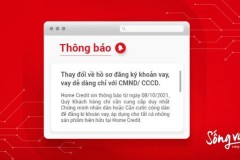 Chỉ cần chứng minh nhân dân/căn cước công dân để đăng kí khoản vay với Home Creadit