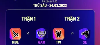 Video [Trực tiếp]Liên Minh Huyền Thoại: MBE vs GAM (BO3) | TW vs SE (BO3) | VCS 2023 Hừng Đông - Tuần 4 | 18.03.2023