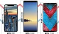 So sánh kích thước giữa iPhone 8, LG V30 và Galaxy Note 8