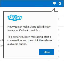 Outlook và Skype cặp đôi hoàn hảo