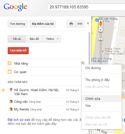 Sử dụng Google Maps hiệu quả