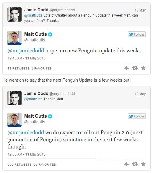 Thuật toán Google Penguin 4 cập nhật 22/5