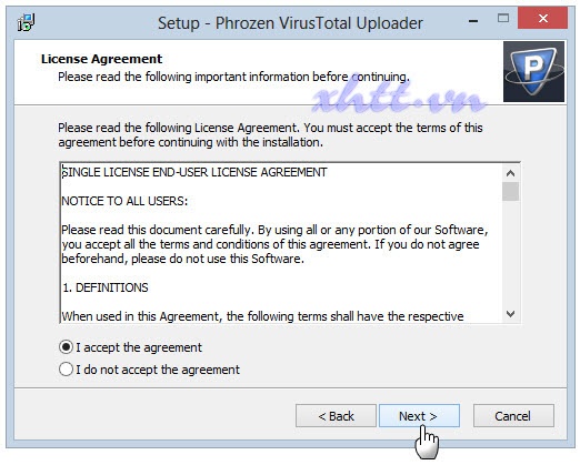 Quét virus trực tuyến với Phrozen VirusTotal Uploader