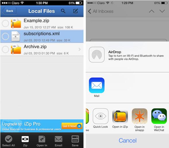 Quản lý tập tin Zip cho iPhone