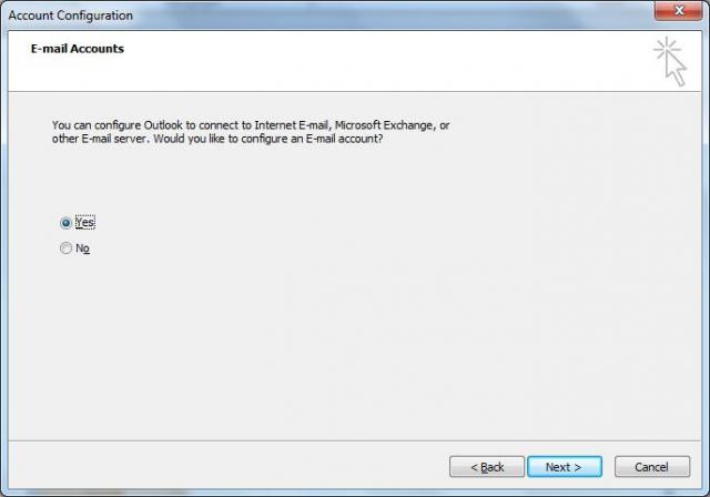 Xác minh cài đặt phần mềm Outlook