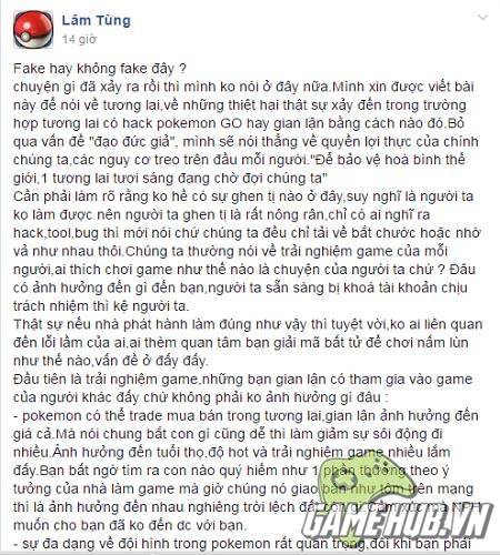 Pokemon GO: Nên hay không “Muốn hack thì cứ hack đi” ?