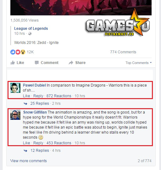 [CKTG 2016] Ca khúc chủ đề bị người chơi LMHT chê bai thậm tệ