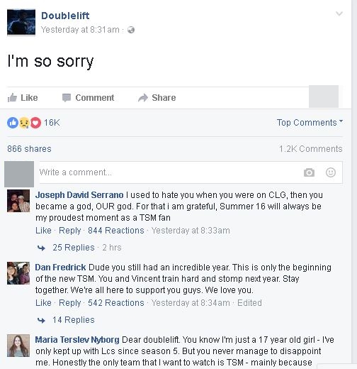 [CKTG 2016] Thi đấu tốt nhưng vẫn bị loại, Doublelift viết tâm thư xin lỗi fan