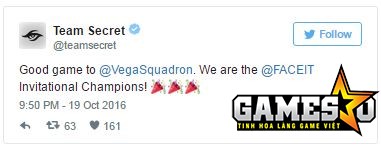 [Dota 2] Team Secret vô địch FACEIT Invitational