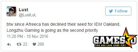 [LMHT] Longzhu thế chỗ Afreeca tại IEM Oakland, P1 vs iG trong trận showmatch ở Thượng Hải