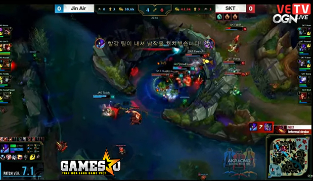 [LMHT] SKT phô trương sức mạnh bằng chiến thắng nhẹ nhàng trước Jin Air