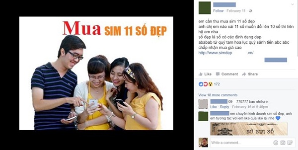 Dân buôn thu mua SIM 11 số đẹp chờ về 10 số kiếm lời