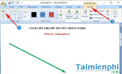 Hướng dẫn Cách vẽ mũi tên sơ đồ trong word dễ hiểu và chi tiết