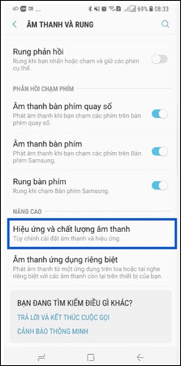 Cách thiết lập âm thanh tai nghe Samsung Galaxy S8