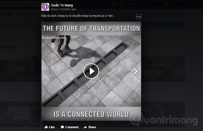 Hướng dẫn lấy mã nhúng video Facebook