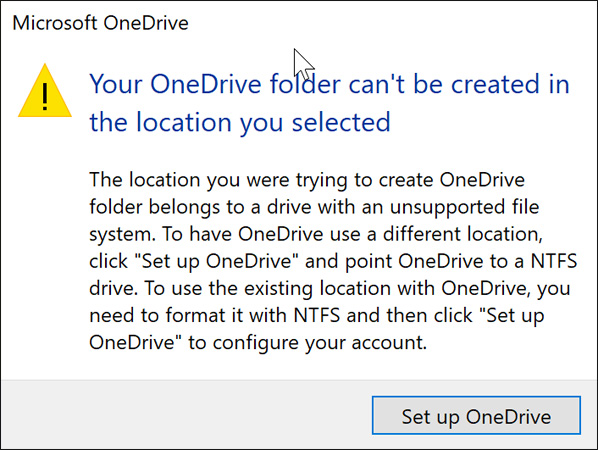 Microsoft buộc người dùng OneDrive sử dụng NTFS để đồng bộ hóa