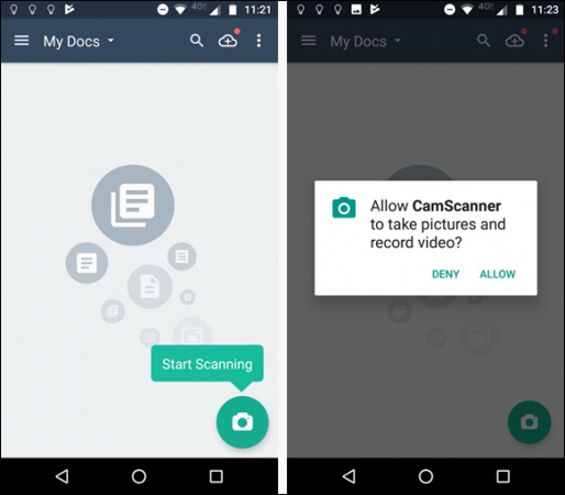 Scan tài liệu trên điện thoại Android với Camscanner