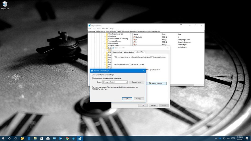 [Thủ thuật] Quản lý Máy chủ thời gian(Time Servers)cho Windows 10
