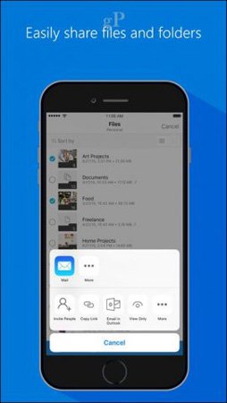 Các tính năng mới trong ứng dụng OneDrive cho iOS