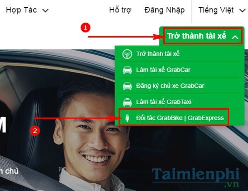 Cách đăng ký GrabBike, chạy xe GrabBike trực tuyến