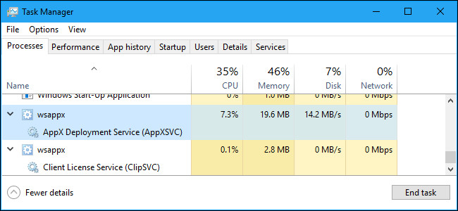 Đôi điều về Wsappx trong Windows