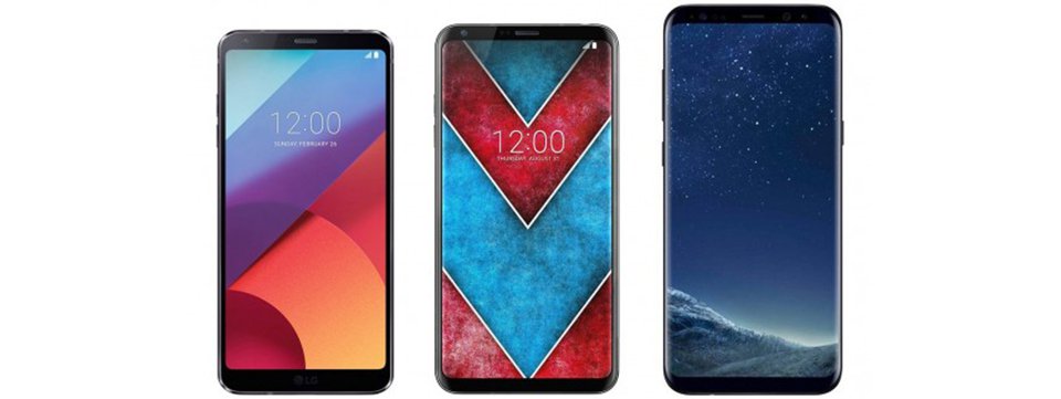 LG V30 lộ ảnh dựng bên cạnh LG G6 và Galaxy S8+
