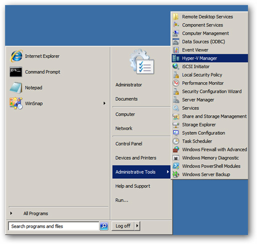 Tạo máy ảo trong Hyper-V trên Windows Server 2008