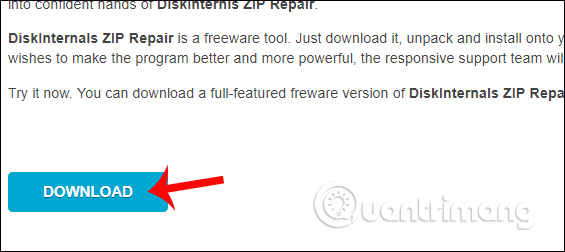 Cách khôi phục tập tin zip bị lỗi bằng ZIP Repair from DiskInternals