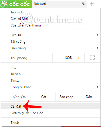 Cách thay đổi ngôn ngữ trên trình duyệt Cốc Cốc