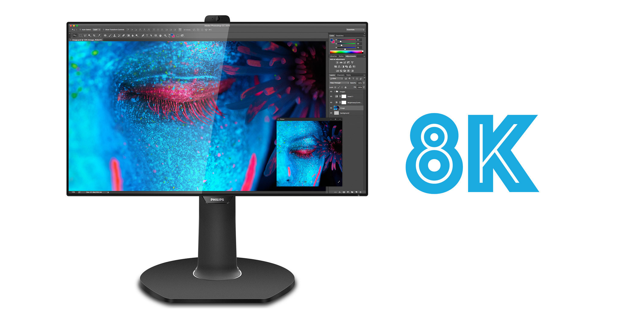 [IFA 2017] Màn hình Philips độ phân giải 8K, 1,07 tỉ màu, USB-C, năm sau bán