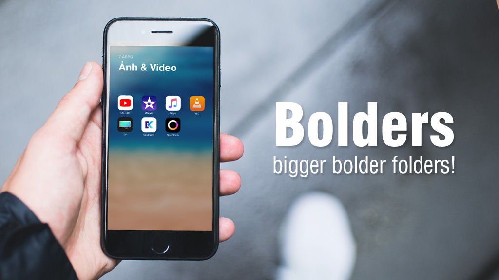 [Jailbreak] Tùy biến giao diện thư mục chứa ứng dụng trên iOS 10 với tweak Bolders