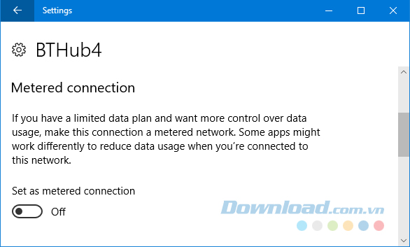 Giới hạn sử dụng dữ liệu và băng thông Internet trên Windows