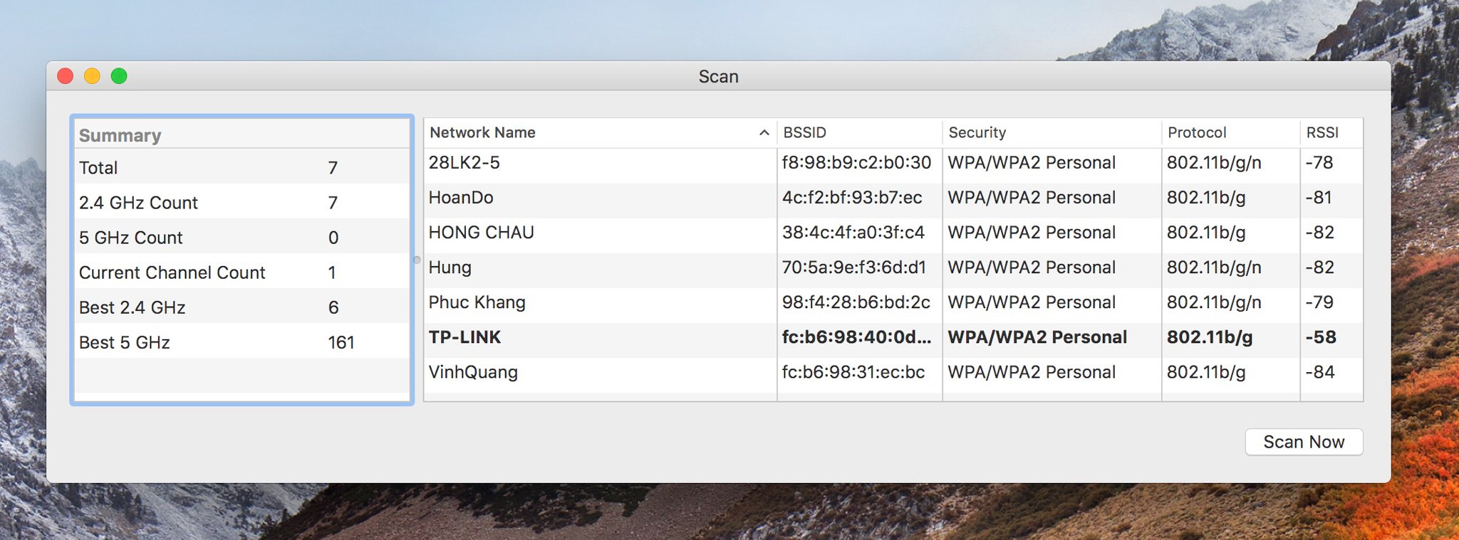 [macOS] Hướng dẫn cách xác định kênh Wifi tối ưu để thu được tín hiệu tốt hơn bằng công cụ có sẵn