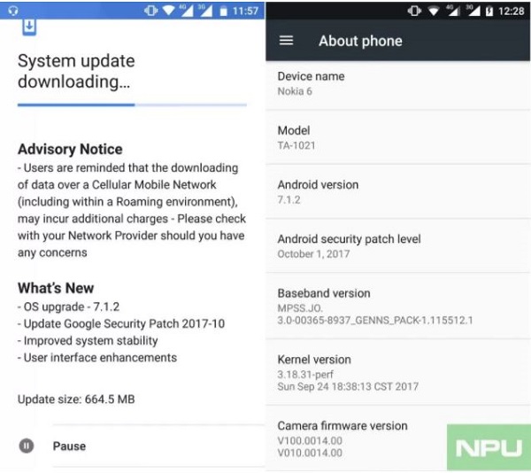 Nokia 6 được cập nhật lên đời Android 7.1.2, tăng hiệu năng và ổn định