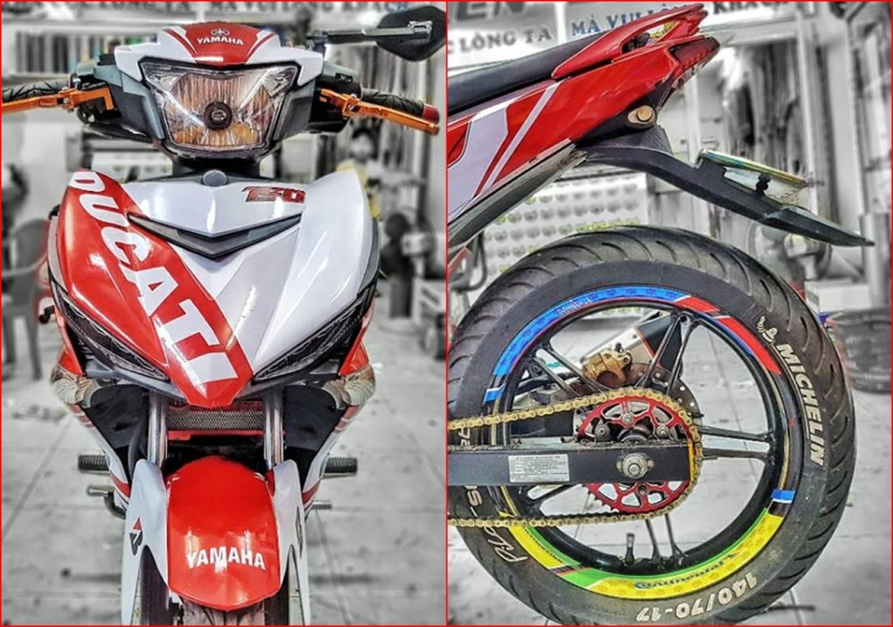 Yamaha Exciter 150 độ kiểng nhẹ nhàng với bộ cánh Ducati