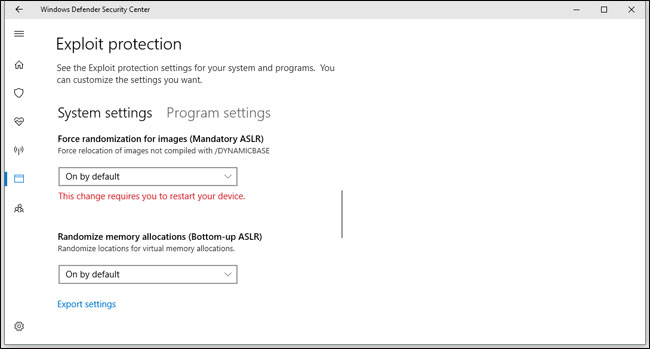 Khắc phục lỗi Windows 10, Windows 8 không dùng được tính năng bảo mật ASLR