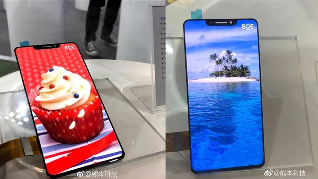 Cùng chiêm ngưỡng công nghệ màn hình dẻo với phần "tai thỏ" tương tự iPhone X của nhà sản xuất BOE