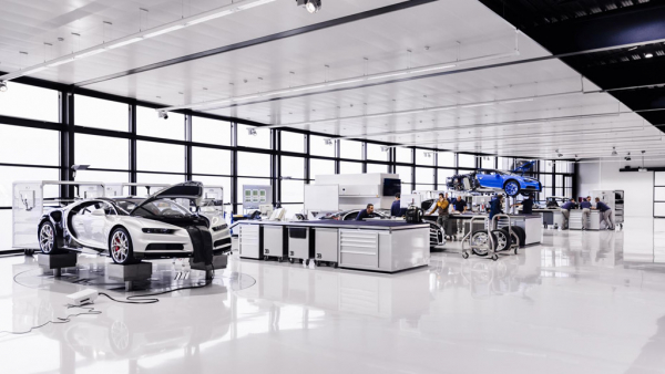 Một vòng bên trong nhà máy chế tạo quái thú Bugatti Chiron