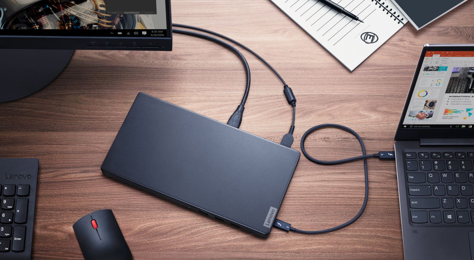 [CES18] Lenovo Thunderbolt 3 Dock: Chơi game hoặc làm những việc đồ họa nặng